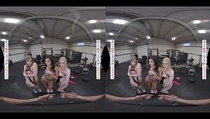 VR GROUP SEX IN THE GYM WITH DOLLY LEIGH, EMILY WILLIS & EMMA STARLETTO